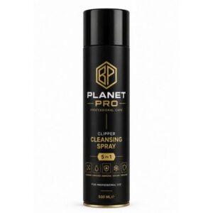 PLANET PRO – ספריי לניקוי ותחזוקת מכונות תספורת 5IN1 | 500 מ״ל